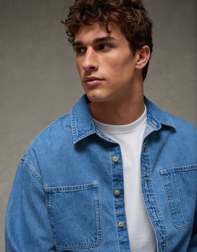 American Eagle AE Denim Workshirt - Image 3